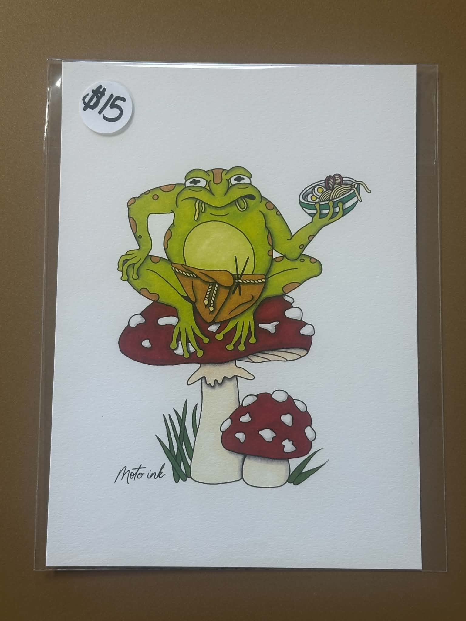 Moto Ink Ramen Frog 5x7