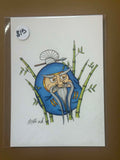 Moto Ink Daruma Doll Blue 5x7